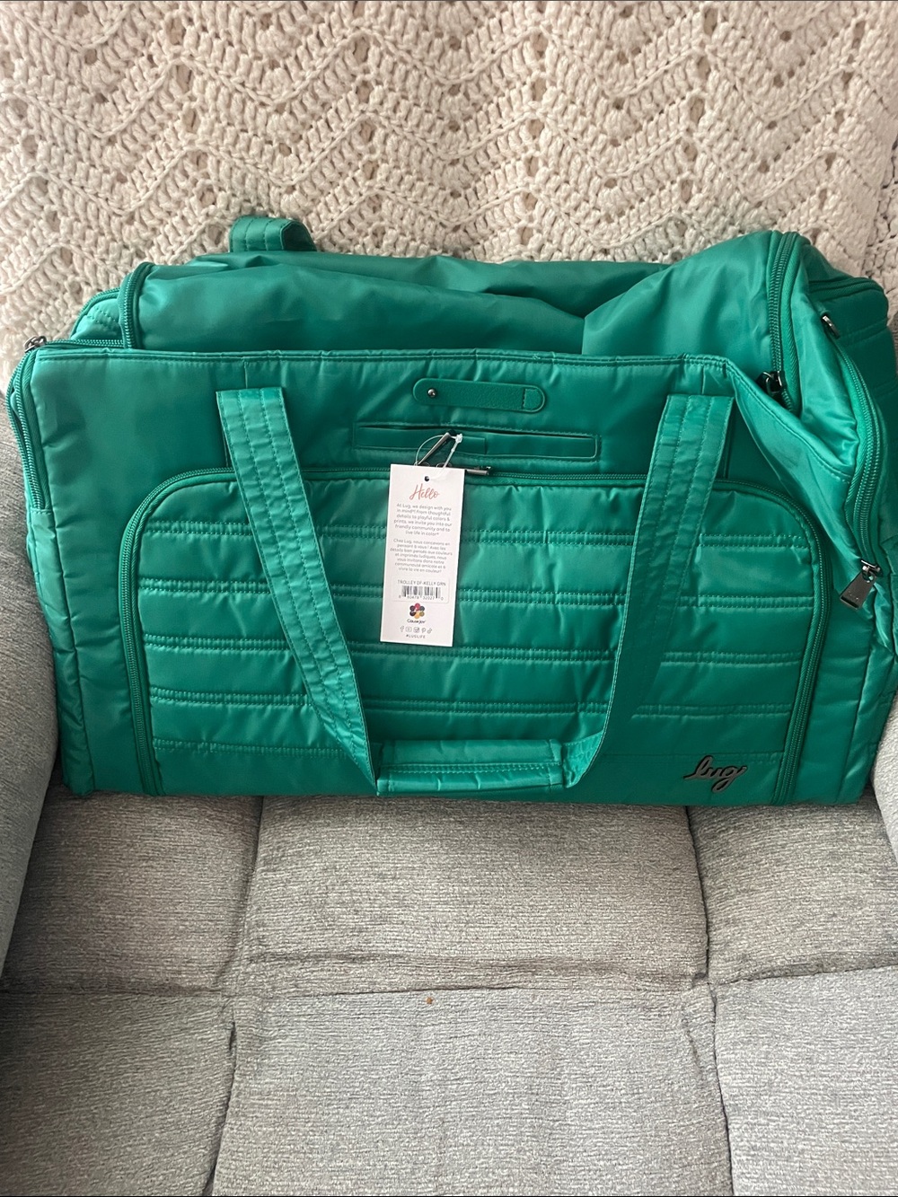 NWT- Lug Trolley Duffel Kelly Green
